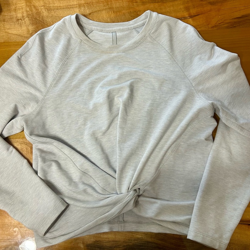 Lululemon Light Gray Knotted Sweatshirt